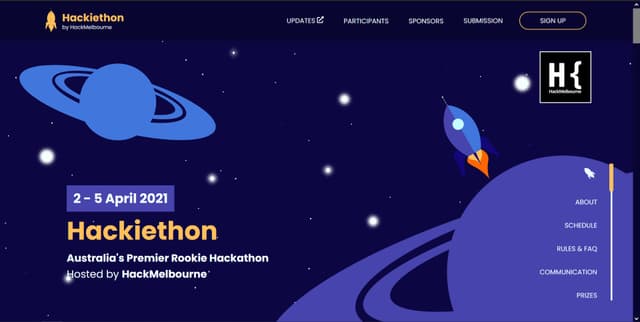 Hackiethon 2021 Website